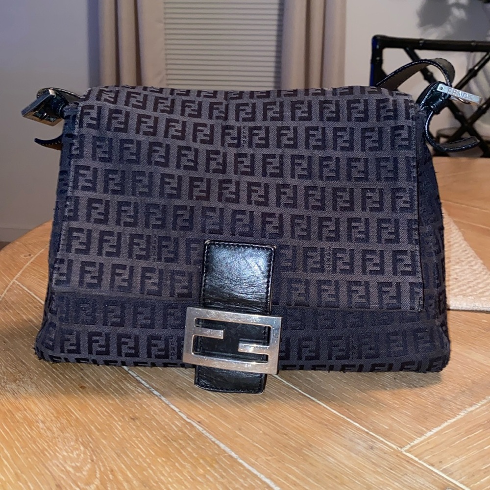Fendi Dark Brown Monogram Shoulder Bag